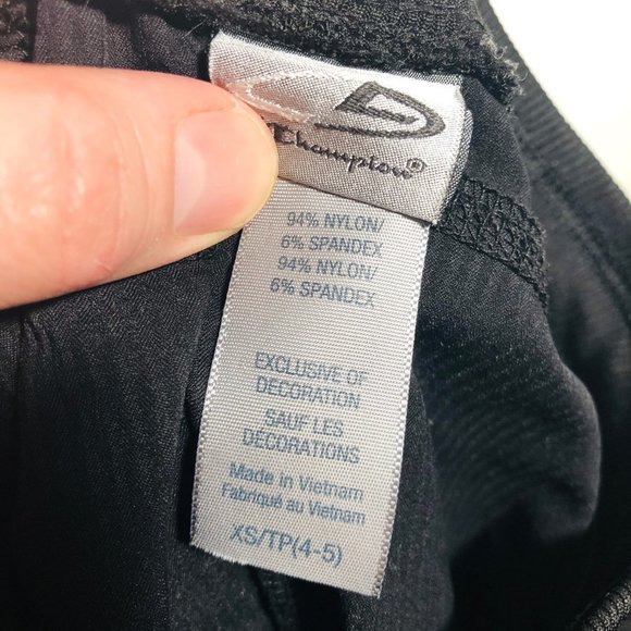 CHAMPION Size 4/5 Girls Black Athletic Pants - Picture 4 of 4